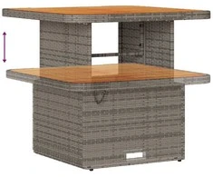 Lauko baldų komplektas Sodo Sofų Rinkinys su pagalve 12 pcs Pilka poliratanas