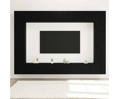 TV staliukas TV spintelių komplektas 8 pcs Juodas ąžuolas 100 x 30 x 30 cm