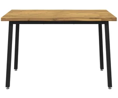 120 x 80 x 75 cm Kietos akacijos mediena Balta ir juoda