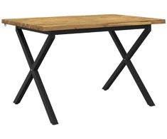 120 x 80 x 75 cm Kietos akacijos mediena Balta ir juoda