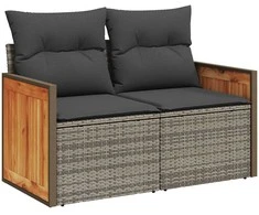 Sodo Sofų Rinkinys su pagalve 13 pcs Pilka