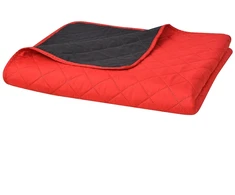 131554 Double-sided Quilted Bedspread Raudona and Juodas 230x260 cm