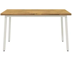 140 x 70 x 75 cm Kietos akacijos mediena Natūrali ir Balta