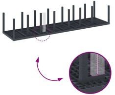 Sodo valgomojo komplektas su pagalvėmis 15 pcs Antracitas PP