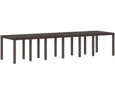 Lauko baldų komplektas Sodo valgomojo komplektas 15 pcs Ruda Polt ratanas