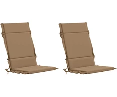 2 dalių aukštų atlošų kėdžių pagalvės GEMERT 2 pcs Taupe