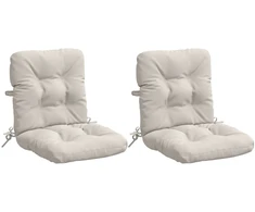 2 dalių aukštų atlošų kėdžių pagalvės VIANEN 2 pcs Balta