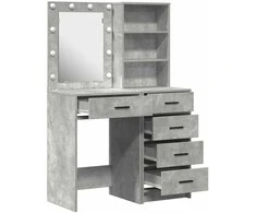 Makiažo stalas 2 pcs Pilka 50 x 41 x 135 cm Apdirbta mediena