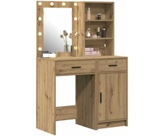Puošimosi stalo komplektas su LED 2 pcs Amatininkų ąžuolas