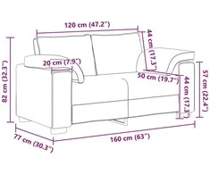 Sofa 2 vnt. Kreminė audinys