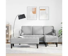 Sofa Sofos komplektas 2 pcs Debesų pilka 173 x 131 x 67 cm