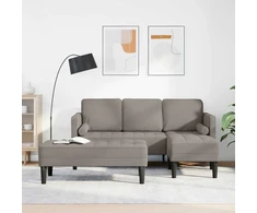 Sofa Sofos komplektas su pagalve 2 pcs Taupe Poliesteris