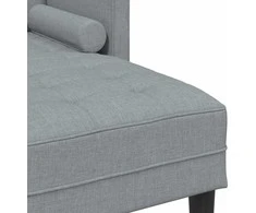 Sofa Sofos komplektas su pagalve 2 pcs Šviesiai pilka Poliesteris