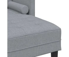 Sofa Sofos komplektas su pagalve 2 pcs Šviesiai pilka Poliesteris