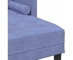 Sofa Sofos komplektas su pagalve 2 pcs Džinsinės mėlynos Poliesteris