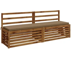 2 dalių suoliuko pagalvės SOEST 2 vnt. 100% poliesteris Taupe