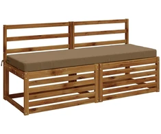 2 dalių suoliuko pagalvės SOEST 100% poliesteris Taupe