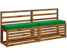 2 dalių suoliuko pagalvės VUGHT 2 pcs 100% poliesteris Žalia