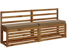 2 dalių suoliuko pagalvės VUGHT 2 vnt. 100% poliesteris Taupe