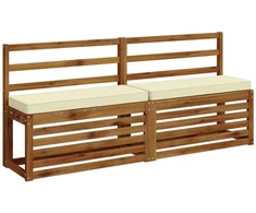 2 dalių suoliuko pagalvės VUGHT 2 pcs 100% poliesteris Kreminė