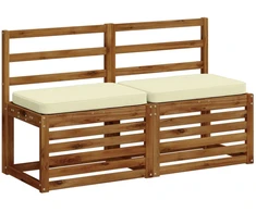 2 dalių suoliuko pagalvės VUGHT 2 pcs 100% poliesteris Kreminė