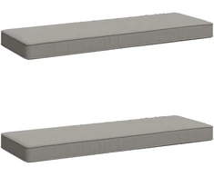 2 dalių suoliuko pagalvės VUGHT 2 pcs 100% poliesteris Pilka