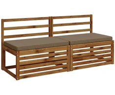 2 dalių suoliuko pagalvės VUGHT 2 vnt. 100% poliesteris Taupe