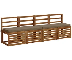 2 dalių suoliuko pagalvės VUGHT 2 vnt. 100% poliesteris Taupe