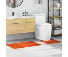 Antisklidus vonios kilimėlių rinkinys 2 pcs Oranžinė PP