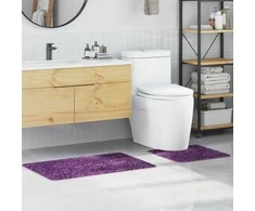 Antisklidus vonios kilimėlių rinkinys 2 pcs Violetinė PP