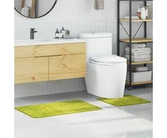 Antisklidus vonios kilimėlių rinkinys 2 pcs Žalia PP