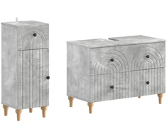 2 dalių vonios spintelių rinkinys ALKMAAR Betono pilka