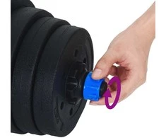 2-in-1 hantelių rinkinys 40 kg Juoda ir mėlyna
