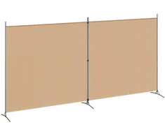 2-Skyrių Kambario Separatorius Smėlio 348 x 180 cm Audinys