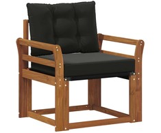 2 Vienetas Lauko sofa Kietos akacijos mediena Natūrali