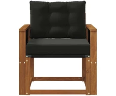 2 Vienetas Lauko sofa Kietos akacijos mediena Natūrali