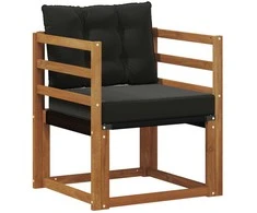 2 Vienetas Lauko sofa Kietos akacijos mediena Natūrali