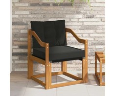 2 Vienetas Lauko sofa Kietos akacijos mediena Natūrali