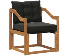 2 Vienetas Lauko sofa Kietos akacijos mediena Natūrali