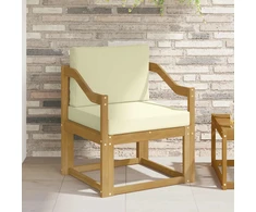 Lauko sofa Poliesteris Balta ir kreminė