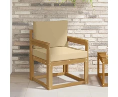 Lauko sofa Poliesteris Balta ir Bežė