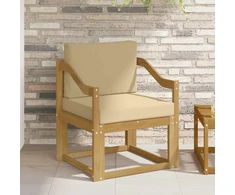 Lauko sofa Poliesteris Balta ir Bežė