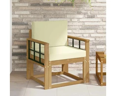 Lauko sofa Poliesteris Balta ir kreminė