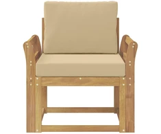 Lauko sofa Poliesteris Balta ir Bežė
