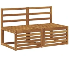 2 Vienetas Lauko Vidurinis Sofa Kietos akacijos mediena