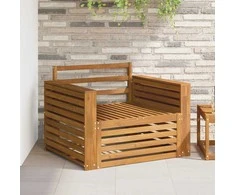 2 Vienetas Lauko sofa Natūrali