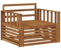 2 Vienetas Lauko sofa Natūrali
