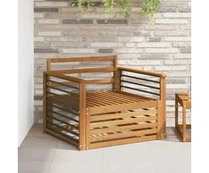 2 Vienetas Lauko sofa Natūrali