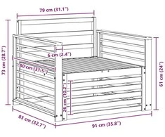 2 vnt. Lauko sofa Natūrali