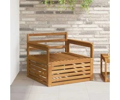 2 Vienetas Lauko sofa Natūrali